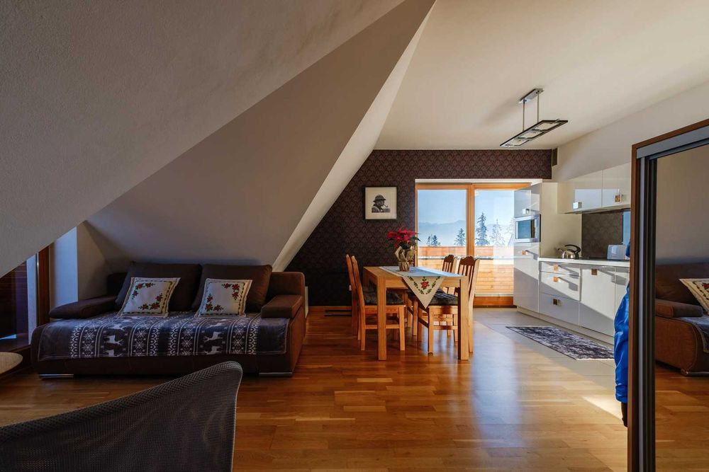 Kościelisko przytulne mieszkanie z widokiem na Tatry, parking w garażu