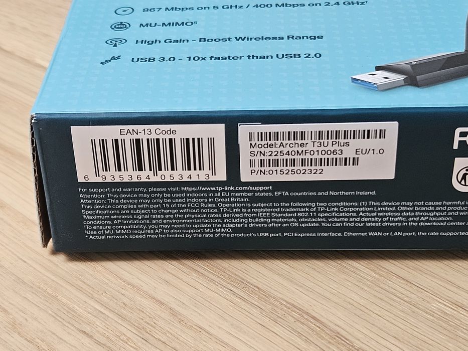 Adapter WiFi TP-link Archer T3U Plus