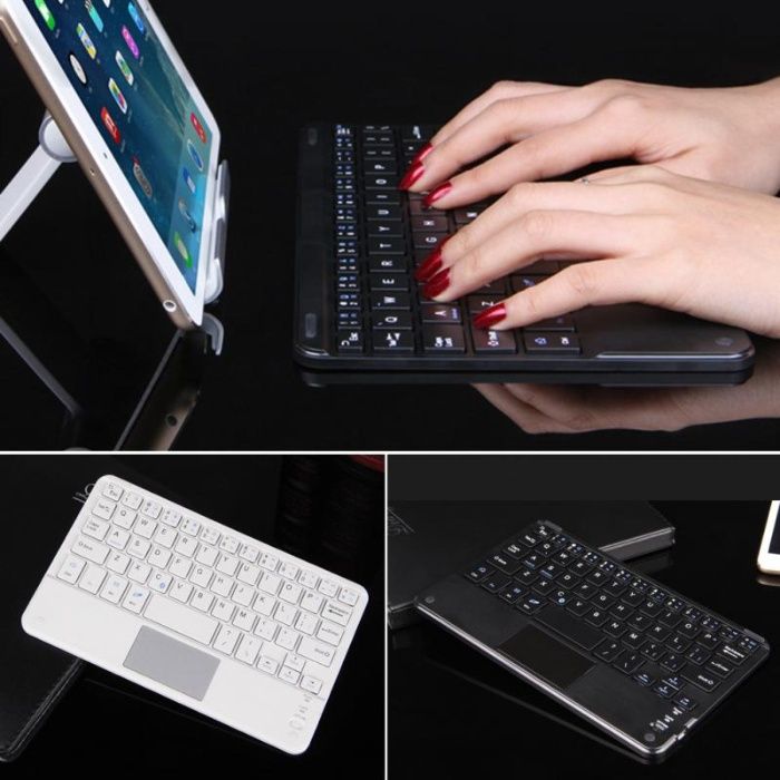 Teclado com rato touch - Bluetooth - para Tablets, Ipad, Boxs - NOVO