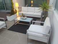Conjunto de sofás e mesa exterior