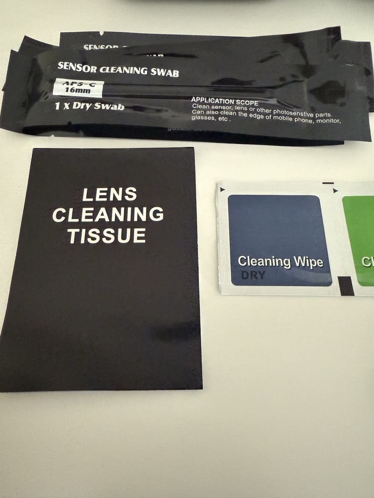 Kit de limpeza de lentes objectivas fotografia