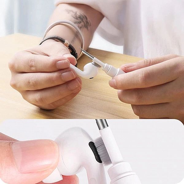 Tech-Protect Cs02 Cleaner Set 3In1 For Earphone White