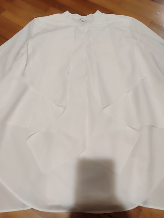 Біла фактурна бавовняна блуза від cos,розмір 38