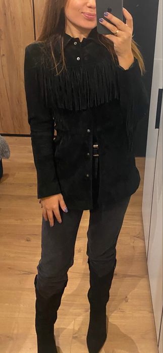 Замшевий жакет Zara з ременем