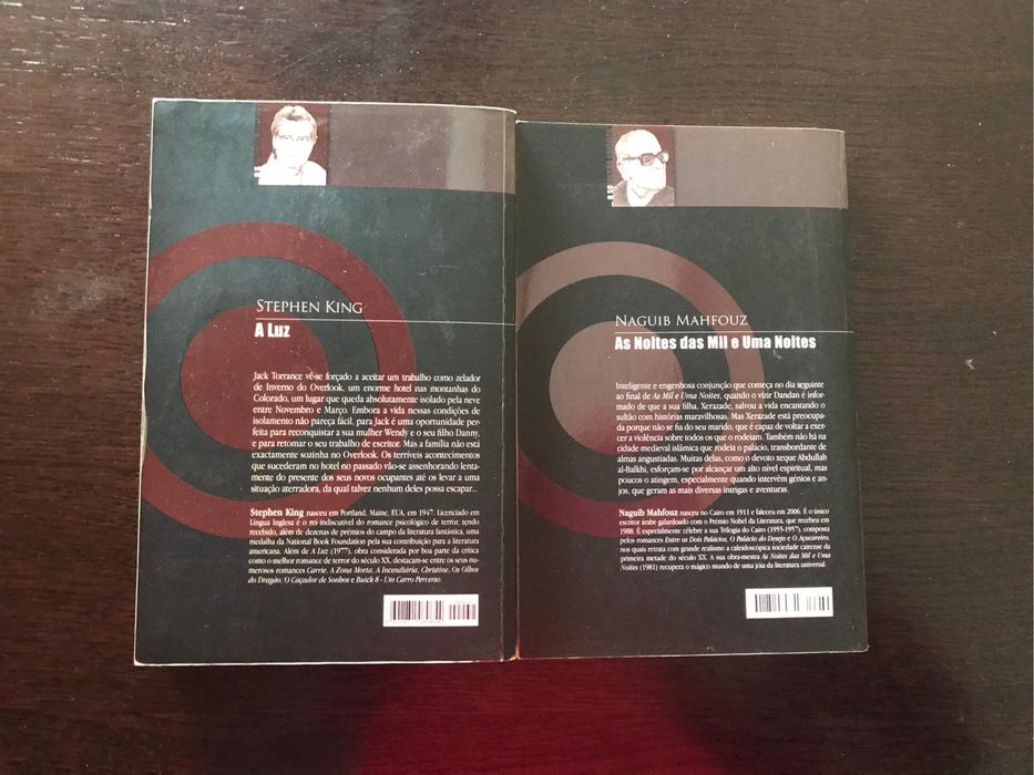 Livros Stephen King e Naguib Mahfouz