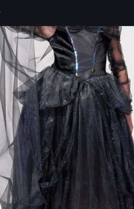 Kostium strój Sukienka przebranie Czarodziejki Czarownicy Rozmiar 4-6