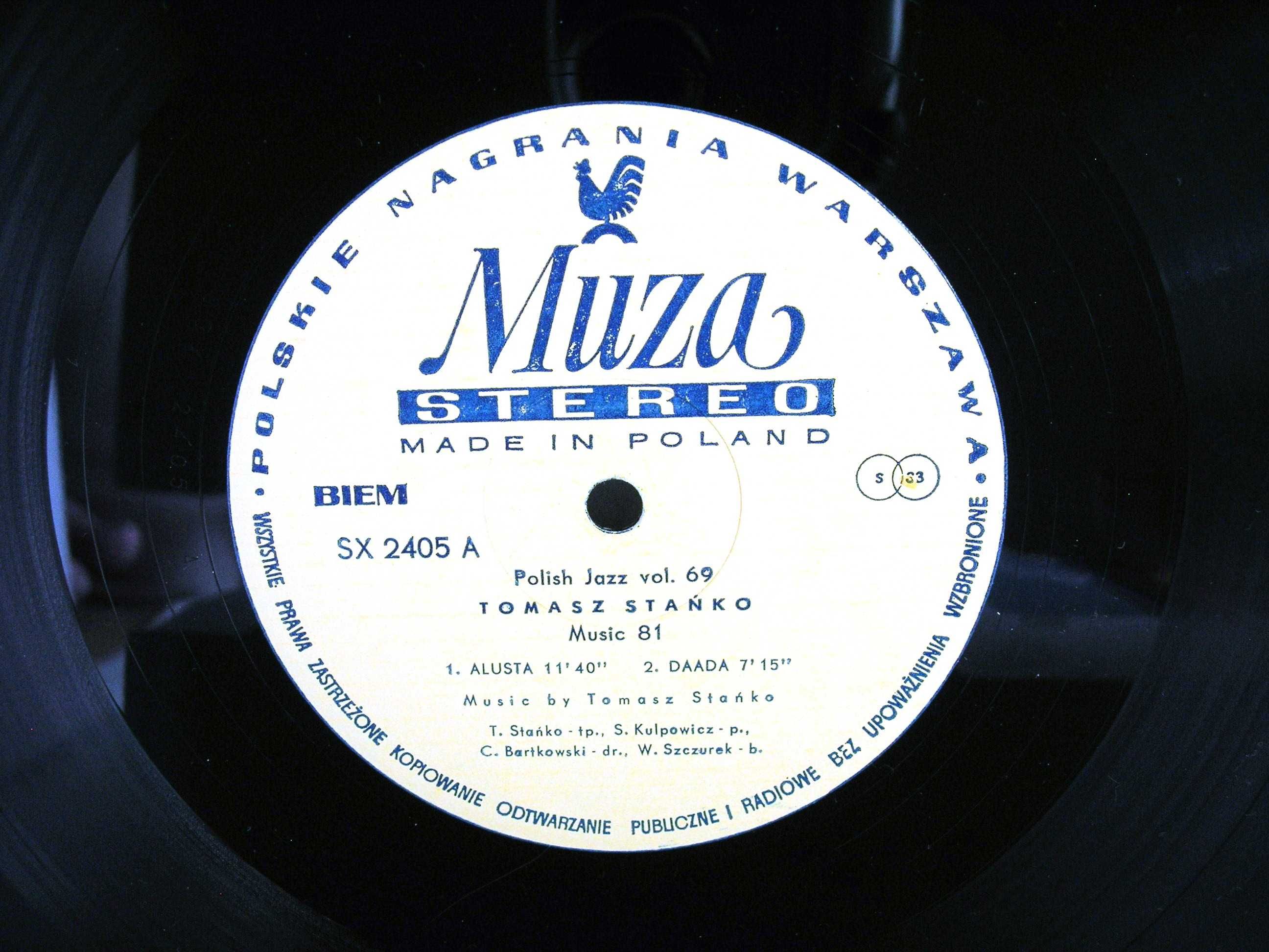 "Music 81" Tomasz Stańko MUZA 1984 płyta winylowa