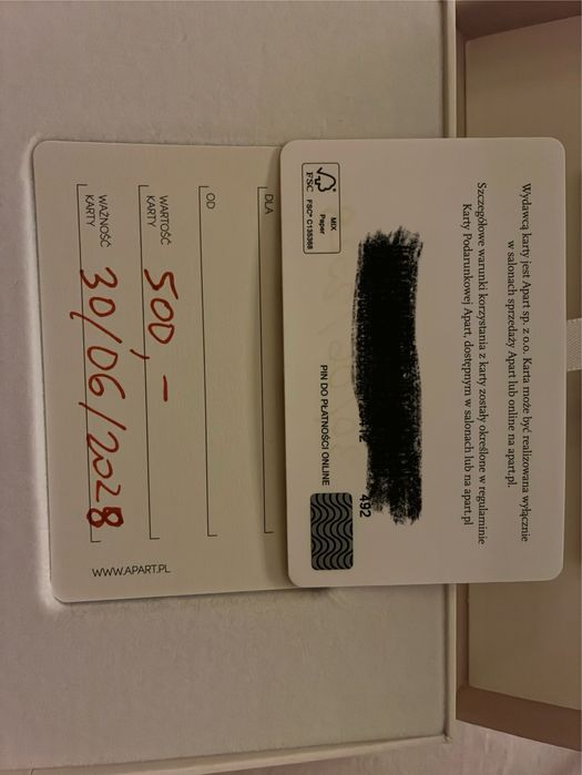 Karta podarunkowa APART