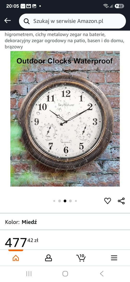 Zegar zewnetrzny wodoszczelny ok50cm