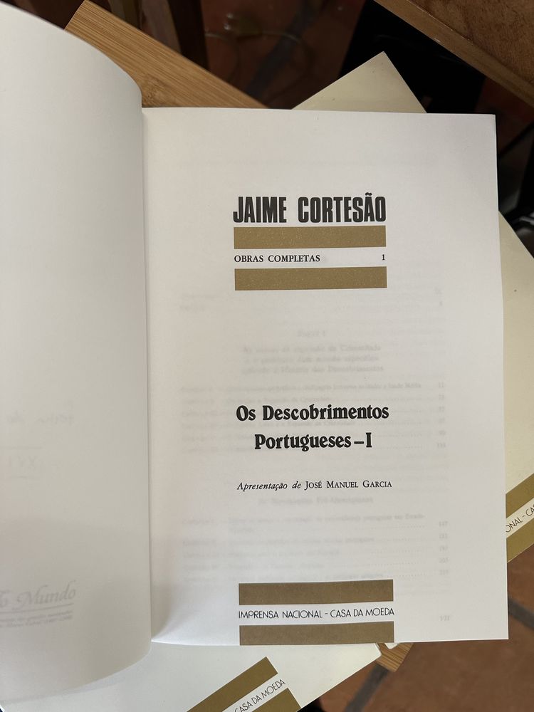 conjunto 3 livros de Jaime cortesão -  Obras Completas - Os Descobrimentos Portugueses