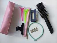 Akcesoria do włosów (zestaw) i kosmetyczka