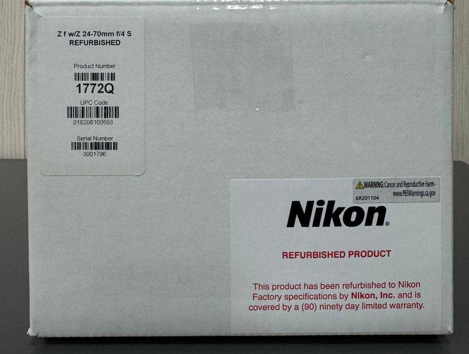 Бездзеркальний фотоапарат Nikon Z f Kit 24-70mm f4.0 S REFURBISHED