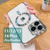 Чехол МагСейф Айфон 12 Про Макс / iPhone 12 Pro Max MagSafe серебро