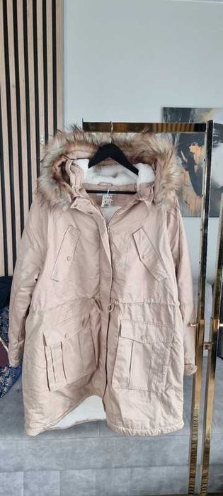 Cieplutka kurtka parka na misiu Reserved r.46/48 plus size