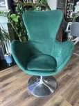 Fotel Egg Chair butelkowa zieleń