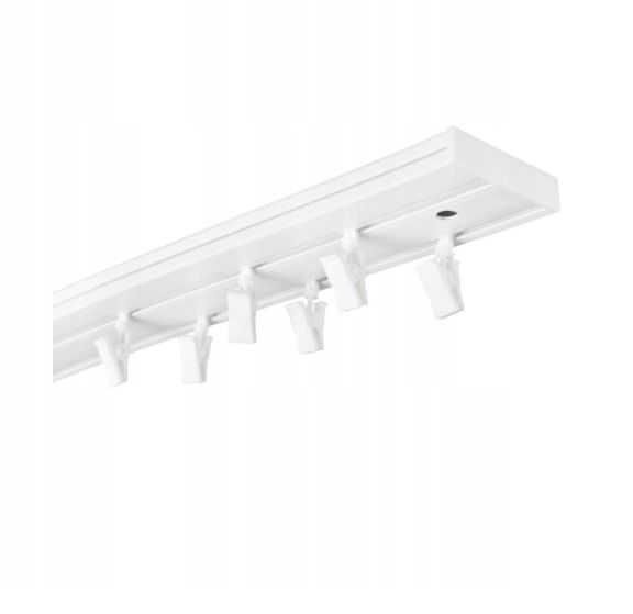 Szyna sufitowa 2-torowa 125cm z ząbkami PCV Karten