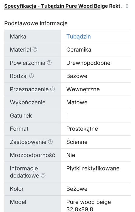 Glazura Pure Wood Beige Tubądzin