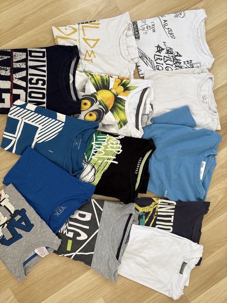 Koszulki rozmiar 134 zara adidas reservd (13szt)