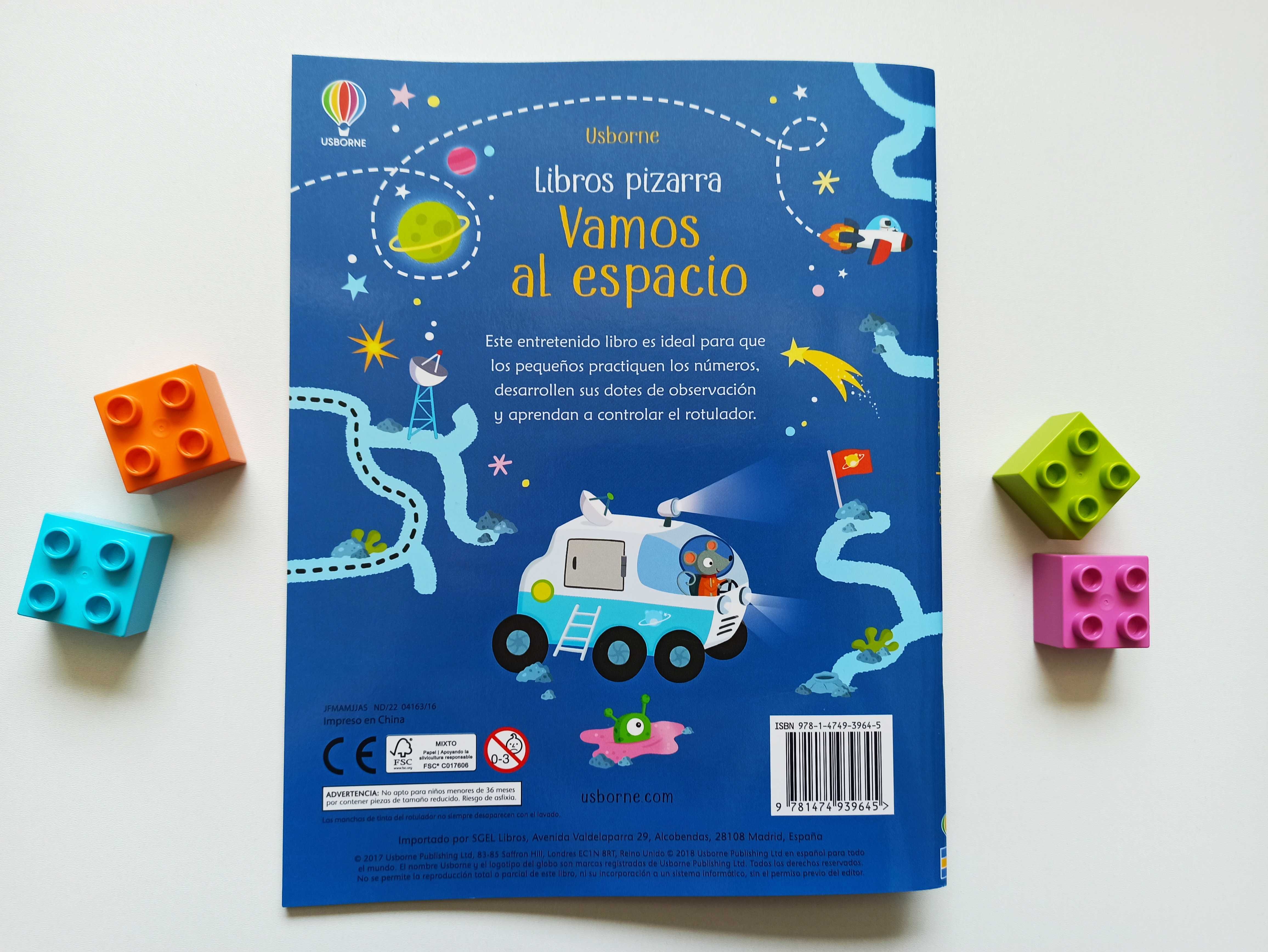 hiszpańska książka Usborne z pisakiem, kosmos