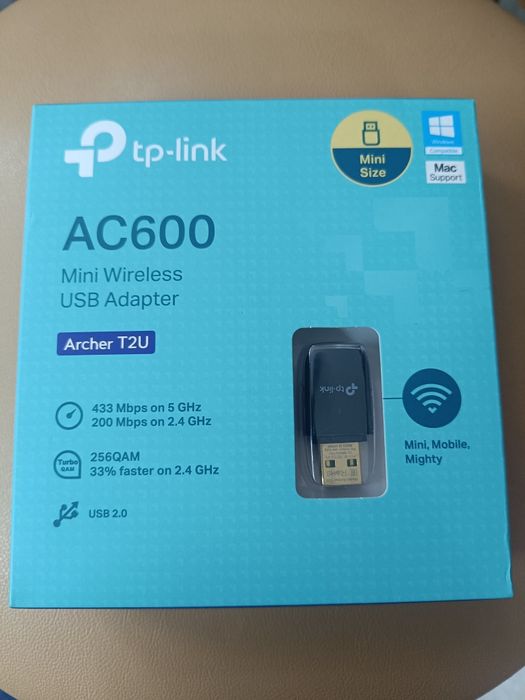 Adapter WiFi USB tp-link AC 600 433 Mbps/5GHz 200 Mbps/2.4GHz