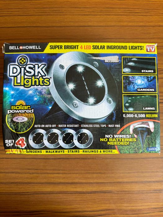 Садовые светильники-Набор уличных фонарей на солнечных батареях- 4 шт