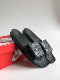 Мужские тапочки, сланцы, шлепки Nike total black. Размеры 40-45