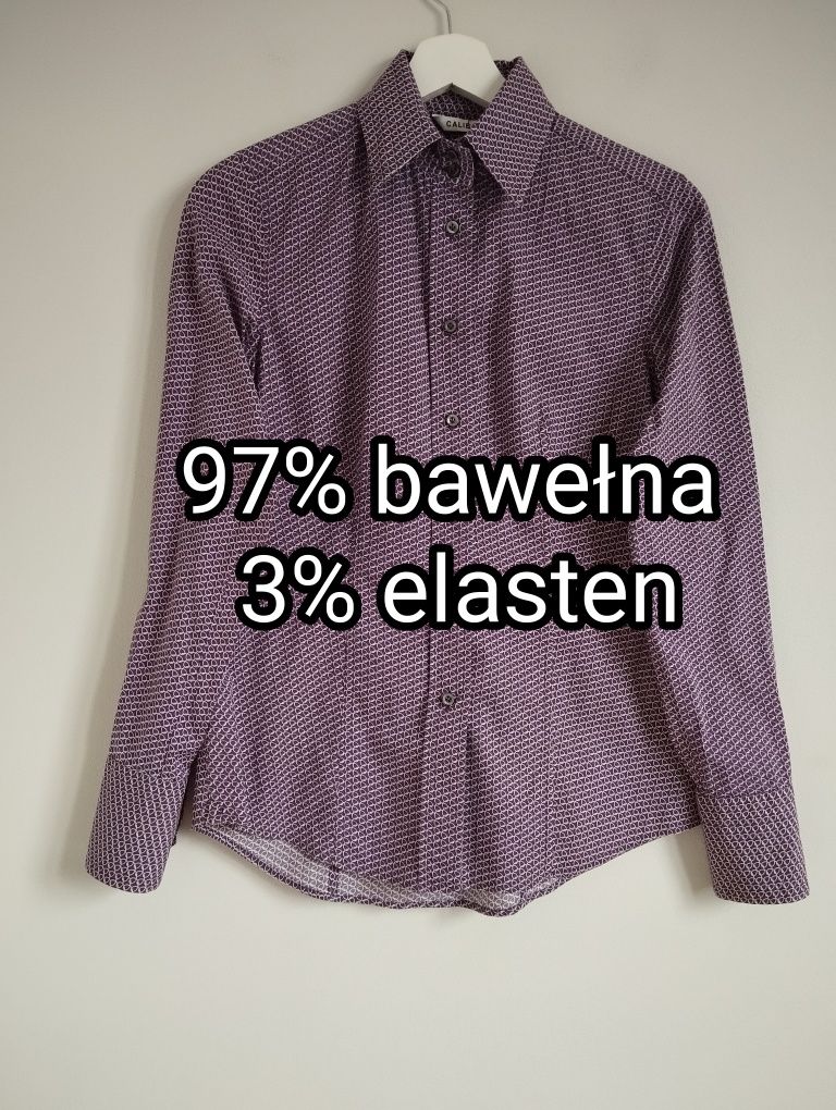 Bawełniana koszula w fioletowy wzór r. S/M Caliban