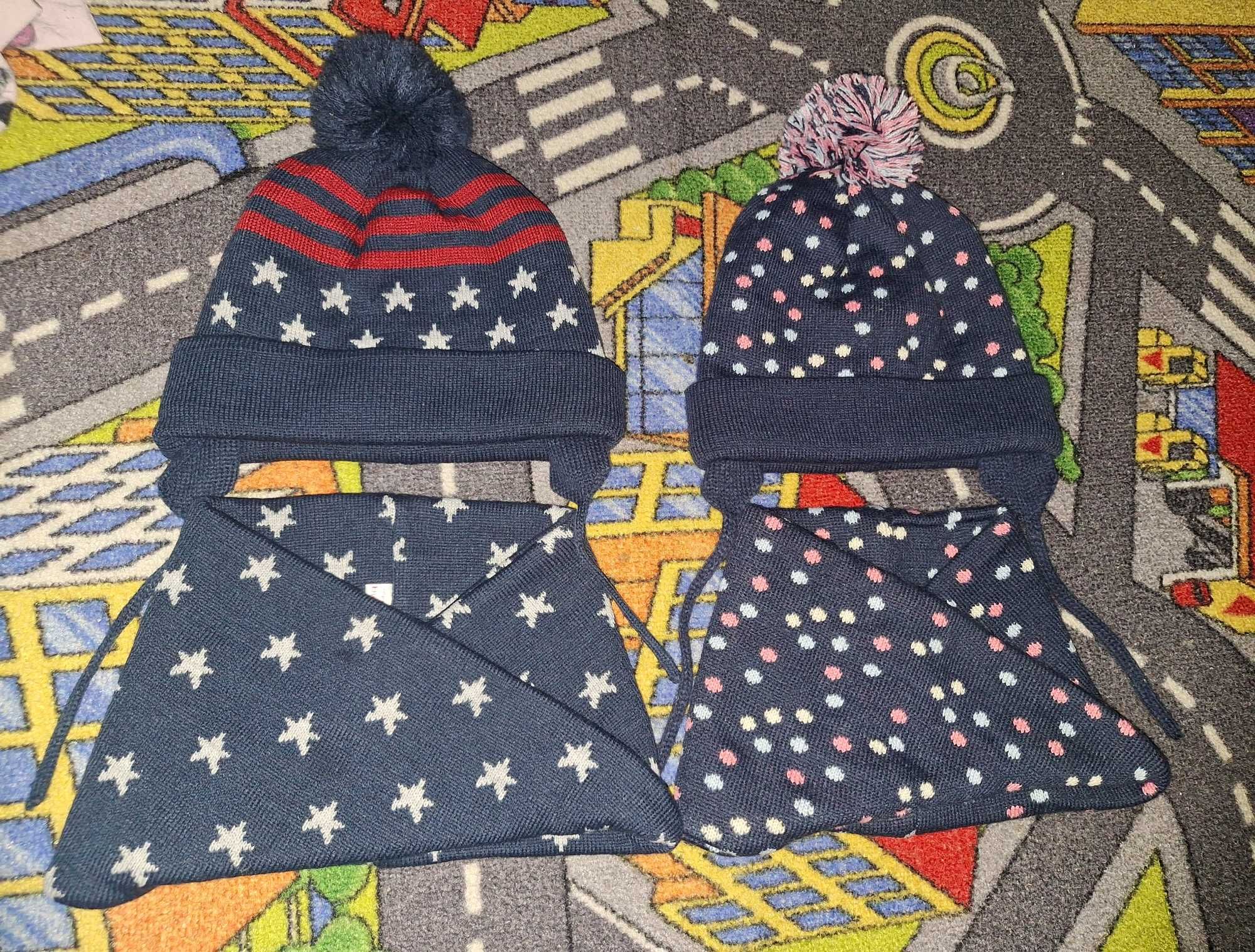 Czapka i komin Zara 1-3 lata dla królewskich bliźniaków.