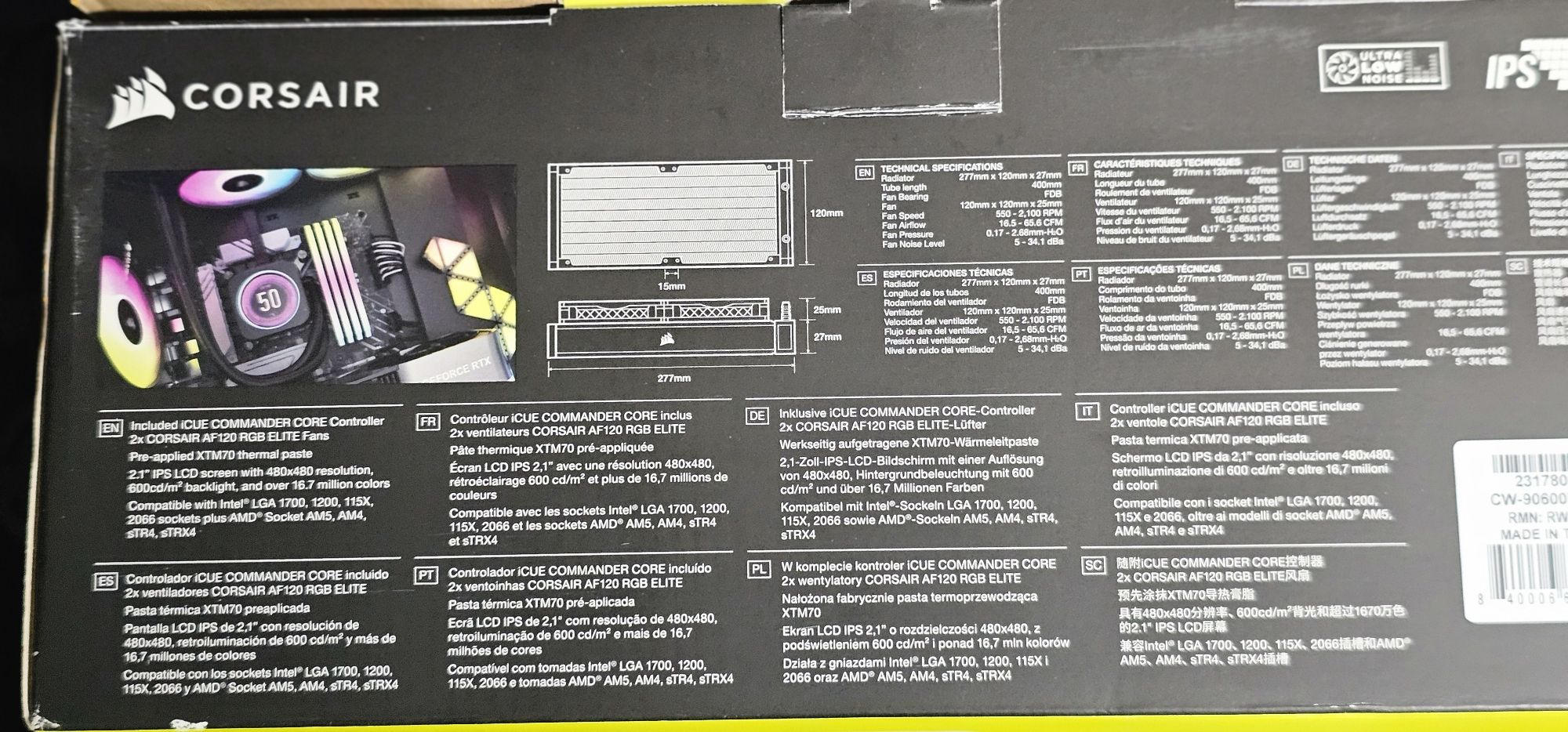CORSAIR Icue H100i Elite LCD XT