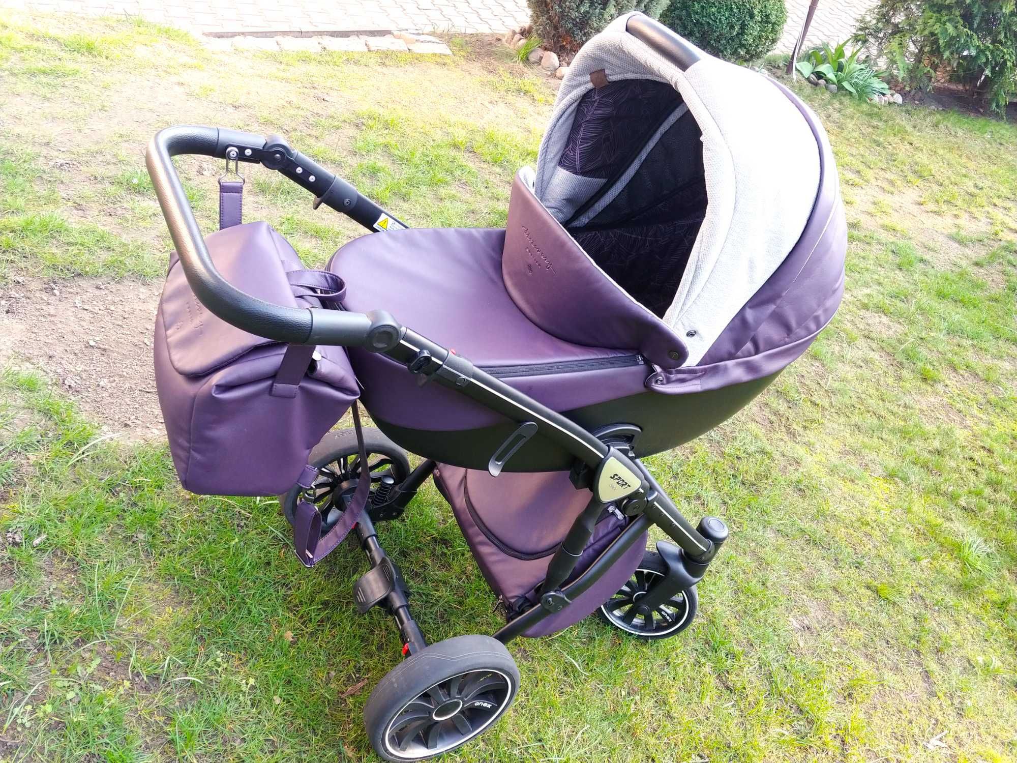 Wózek 2w1 Anex Sport Discovery Edition Limited Fiolet Ekoskóra