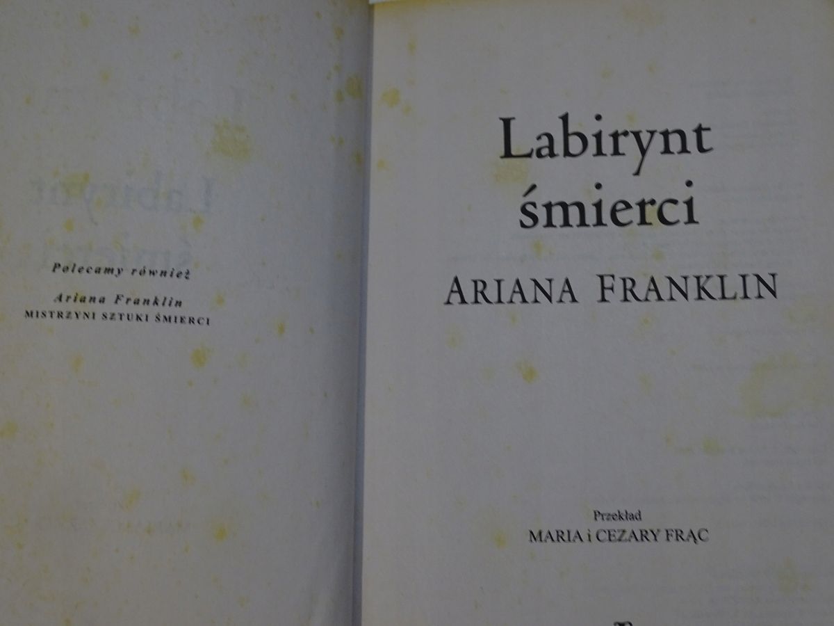 Labirynt Śmierci Ariana Franklin