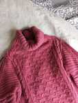 Sweter róż bordo golf M/38  oversize