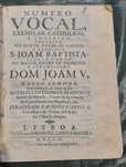 Numero Vocal, Exemplar, Catholico, e Politico