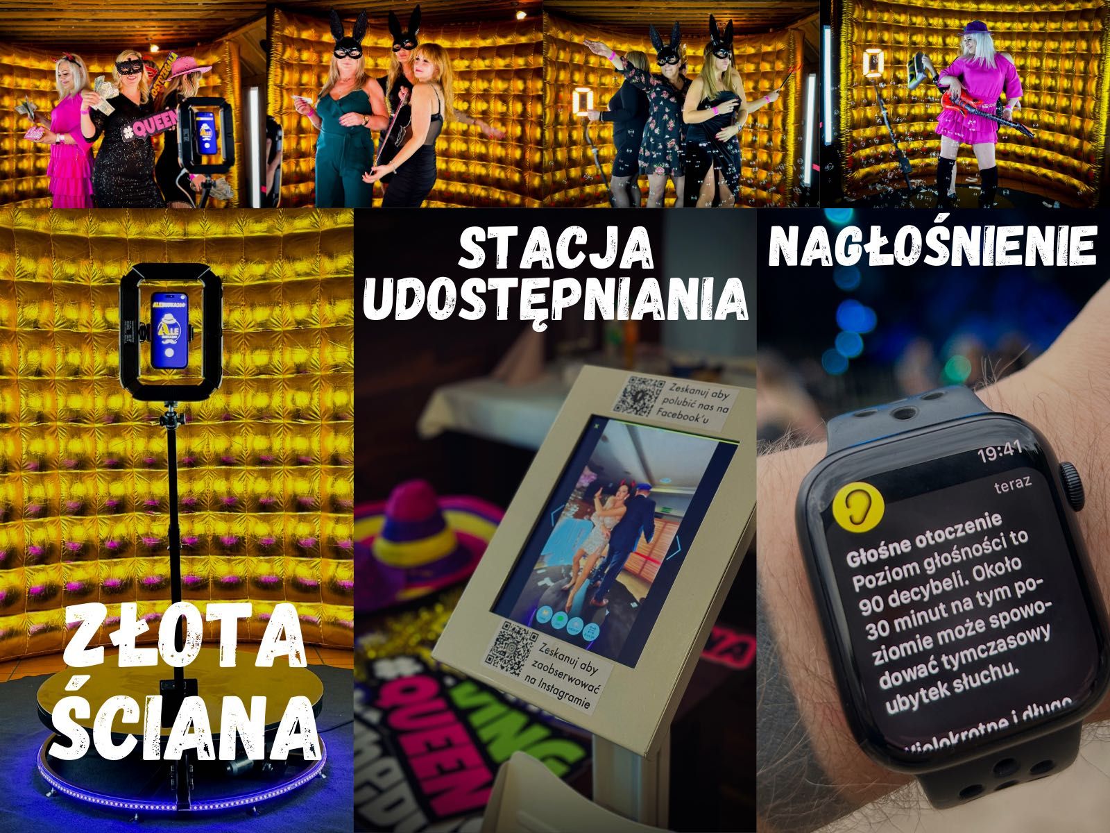 Fotobudka 360 | Złota Ścianka VIP | Fontanna Iskier | Wideobudka | HIT