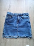 Jeansowa spódnca krótka szarpana s/xs ZARA