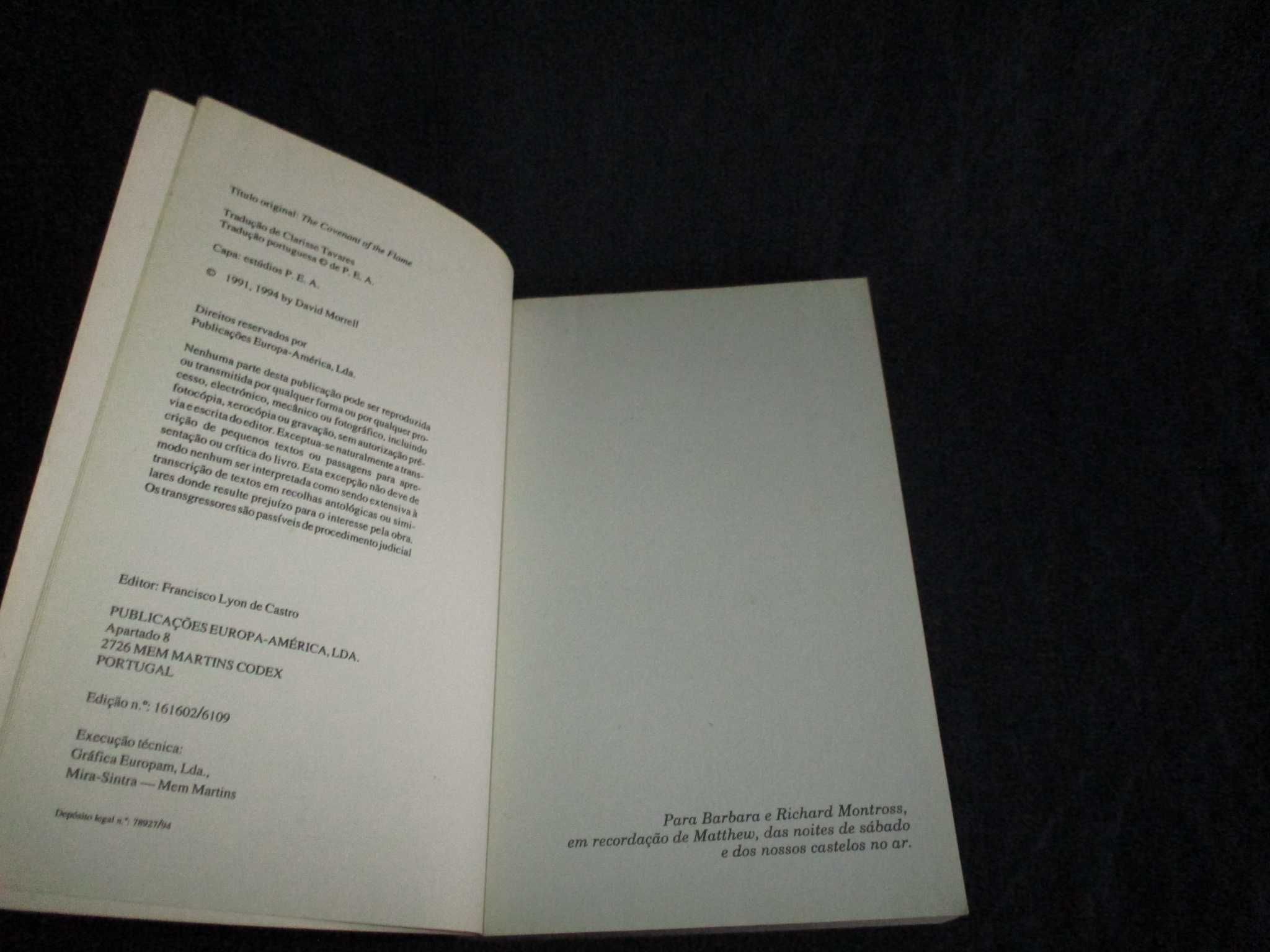 Livro Pacto de Fogo David Morrell
