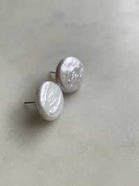 Kolczyki sztyfty perla barokowa