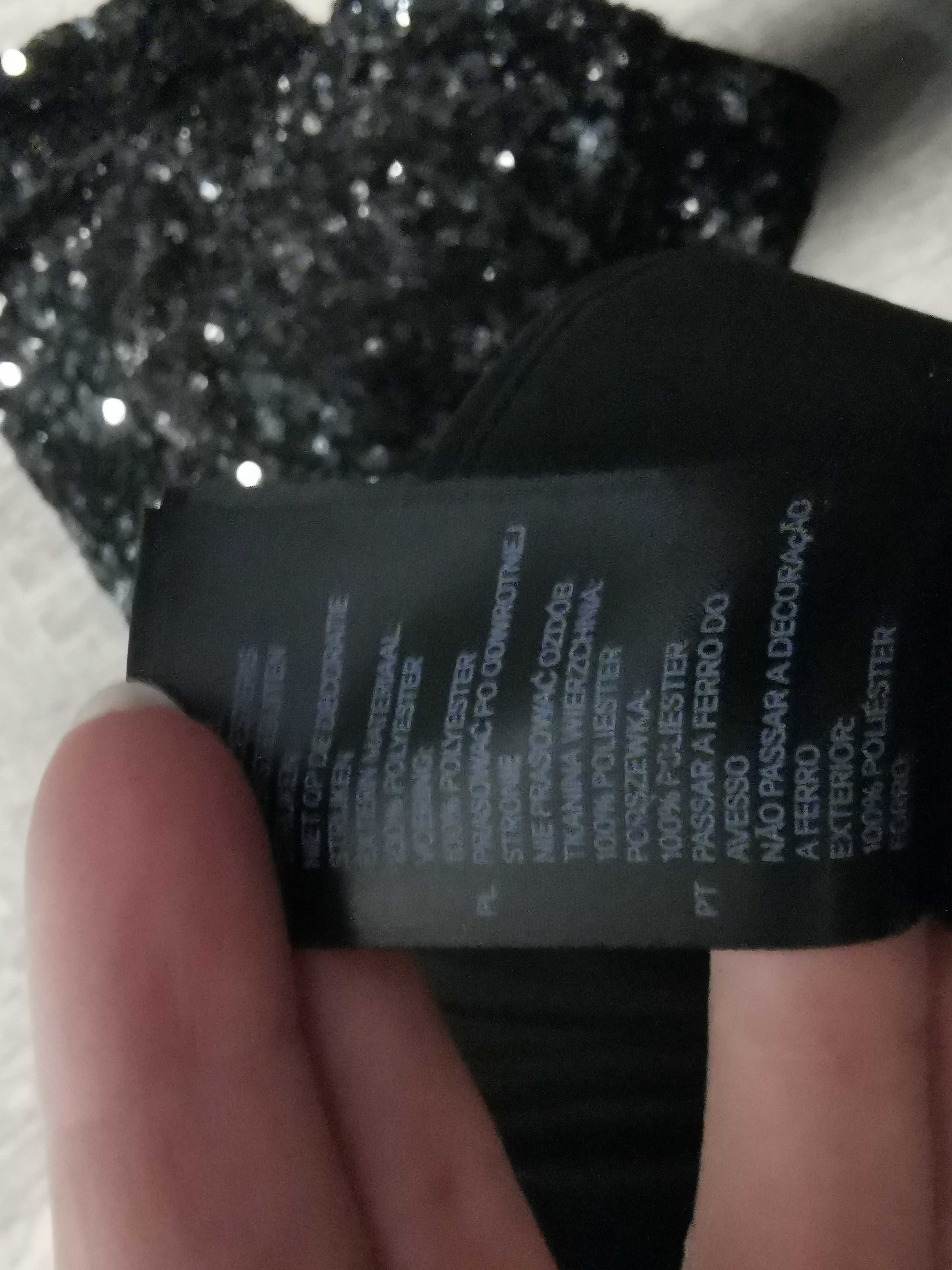 Czarne cekinowe błyszczące spodnie H&M rozmiar 34 XS sylwester