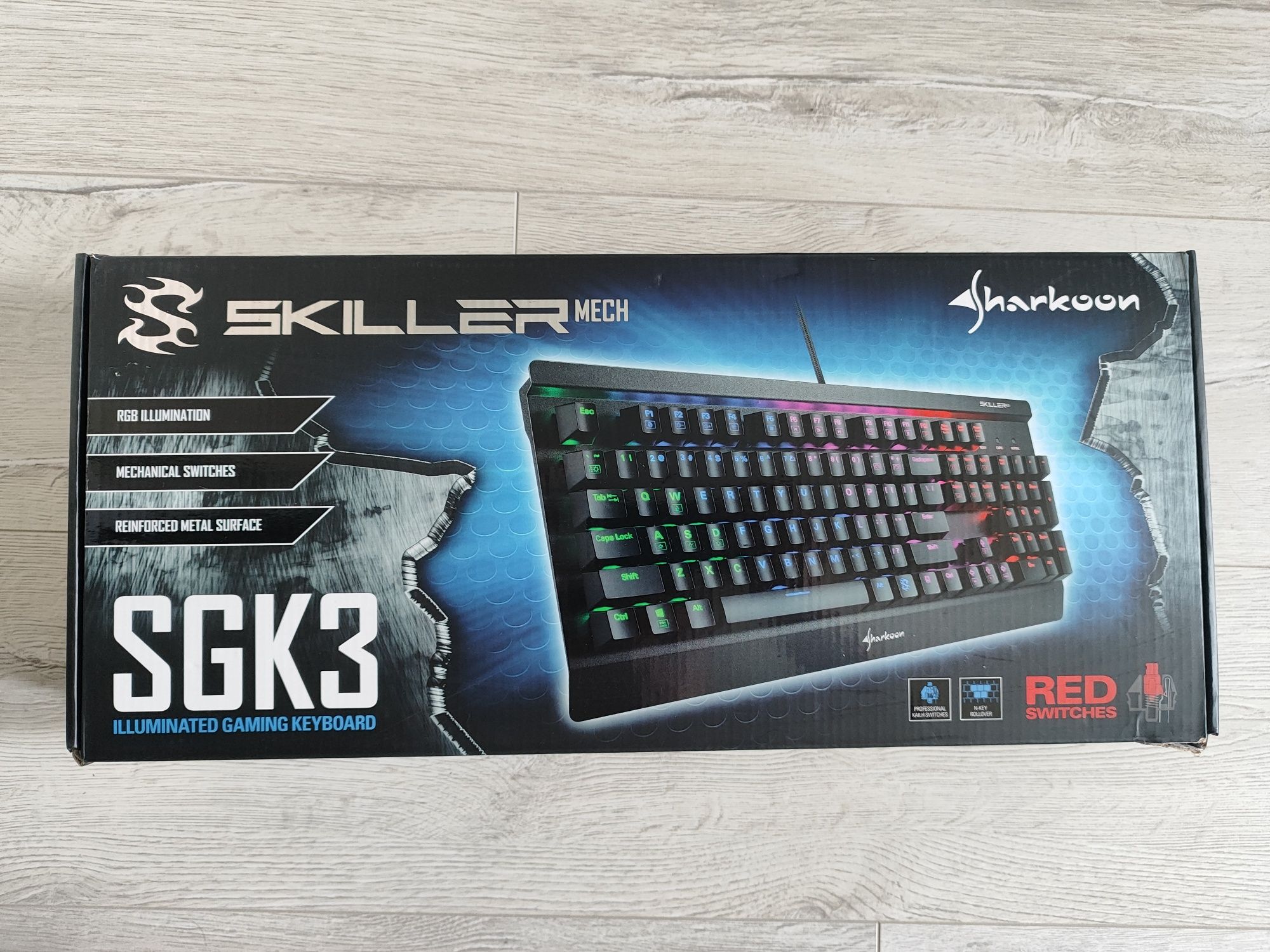 Klawiatura Sharkoon Skiller mech SGK3 RGB Kailh Red
