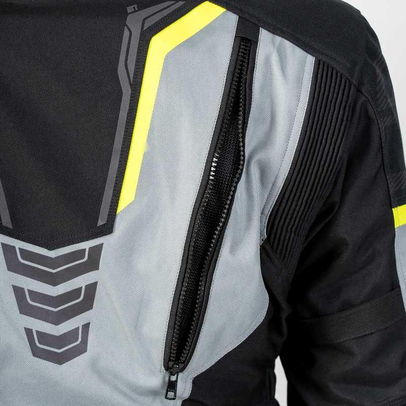 Kurtka Motocyklowa Tekstylna Ozone Tour III Black/Grey/Fluo Yellow XXL