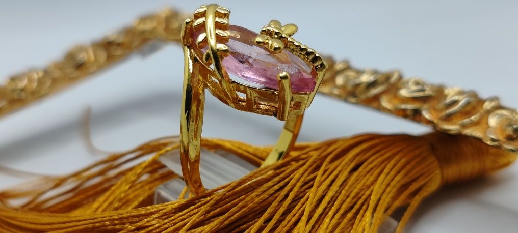 Anel libélula rosa