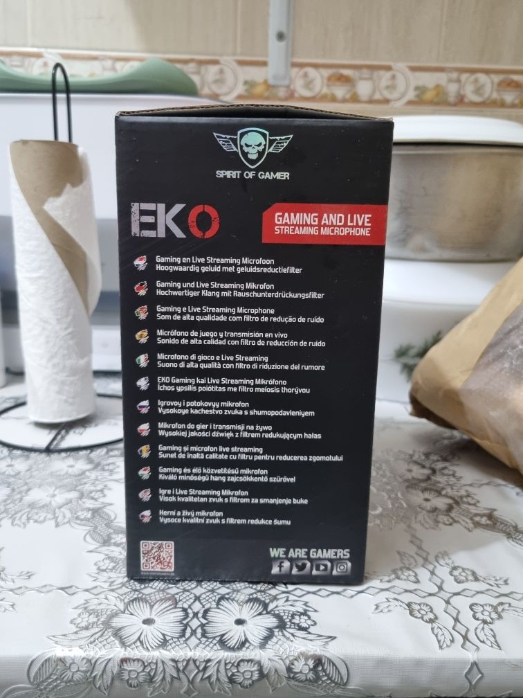 Microfone Gaming Com Fio SPIRIT OF GAMER MIC-ECO