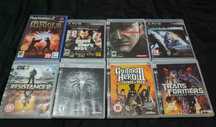 Jogos PS2 e PS3.