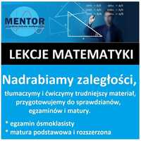 Matematyka Korepetycje z Matematyki Egzamin 8 klasa Matura 2023/2024