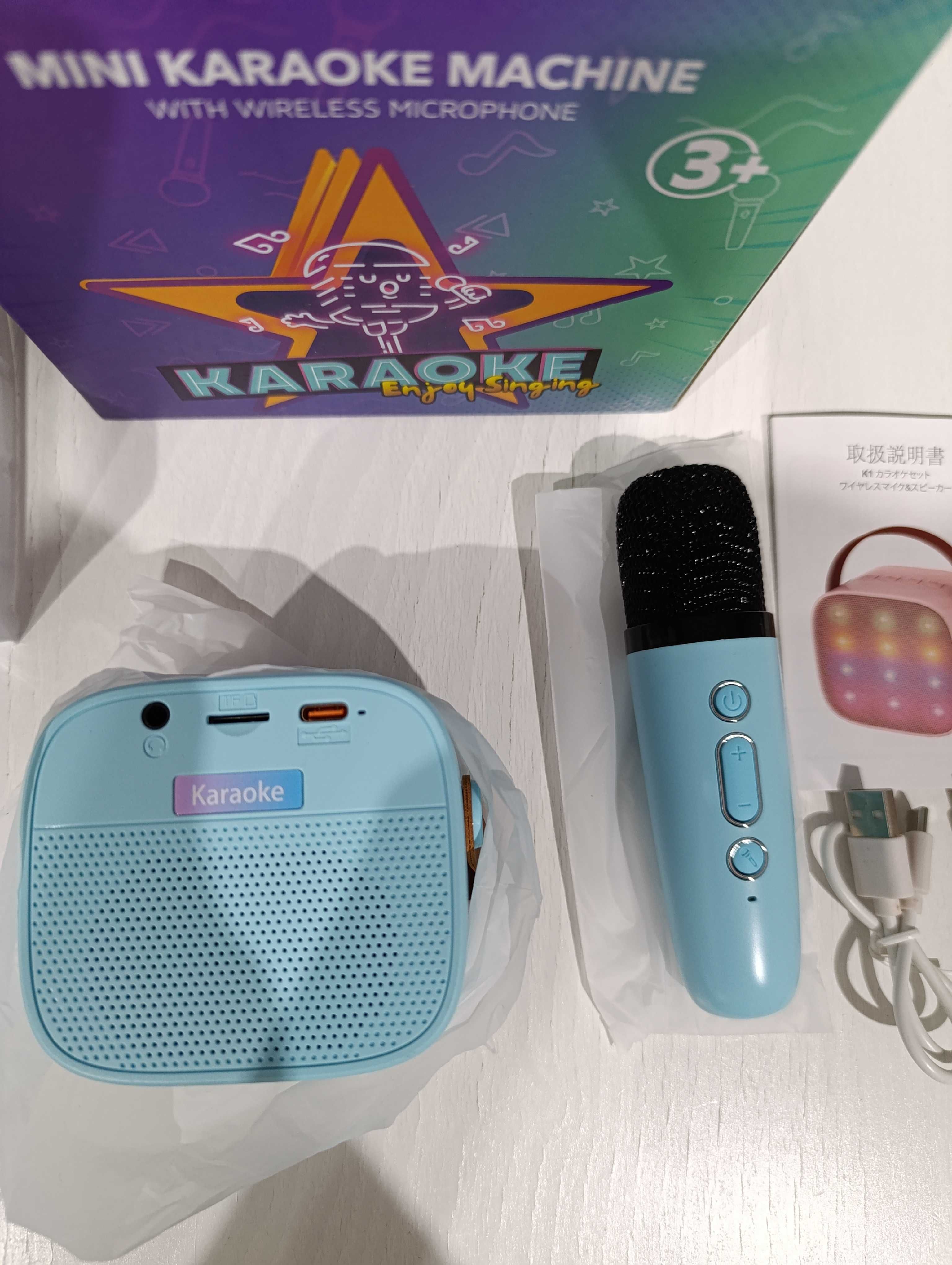 Zestaw karaoke, głośnik, mikrofon, modulator głosu