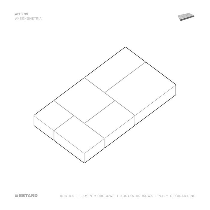 Kostka brukowa Attikos firmy BETARD pow. melanż