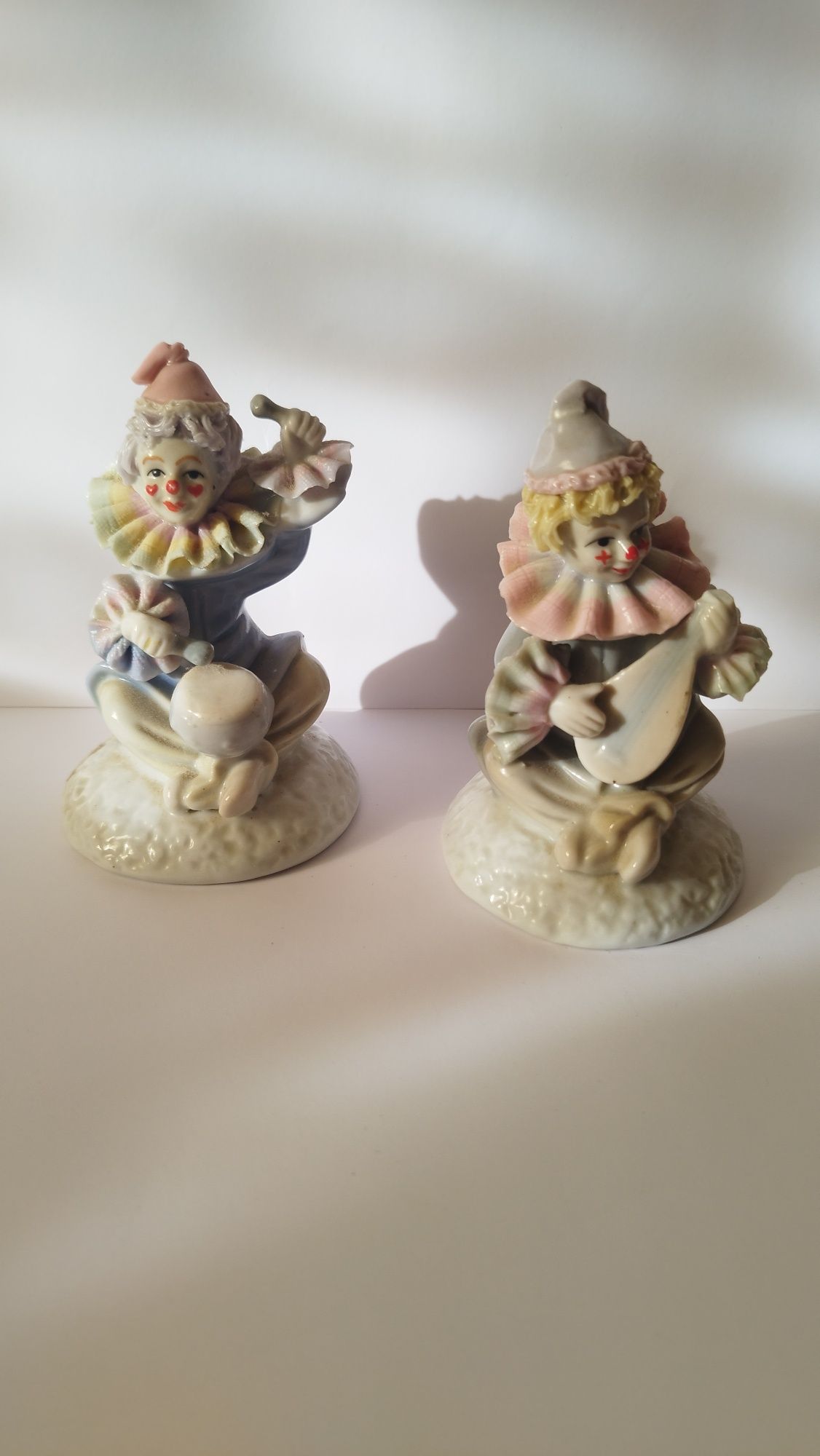 Klaun klauni muzykanci porcelana pierot vintage retro