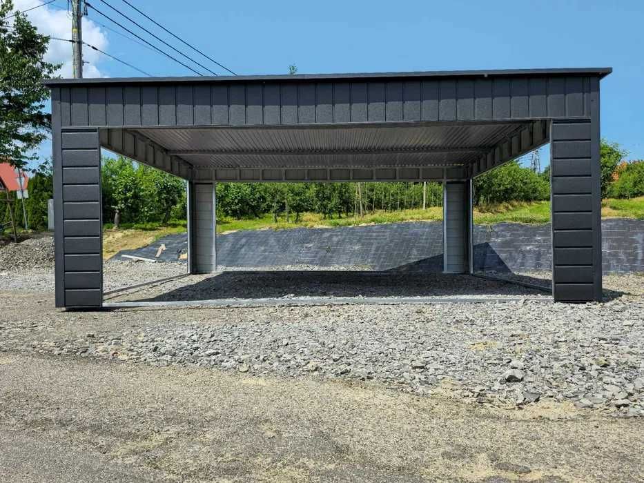 Ładny CARPORT - Wiata Samochodowa- ALTANA -Garaż Blaszany - Maj-Blach