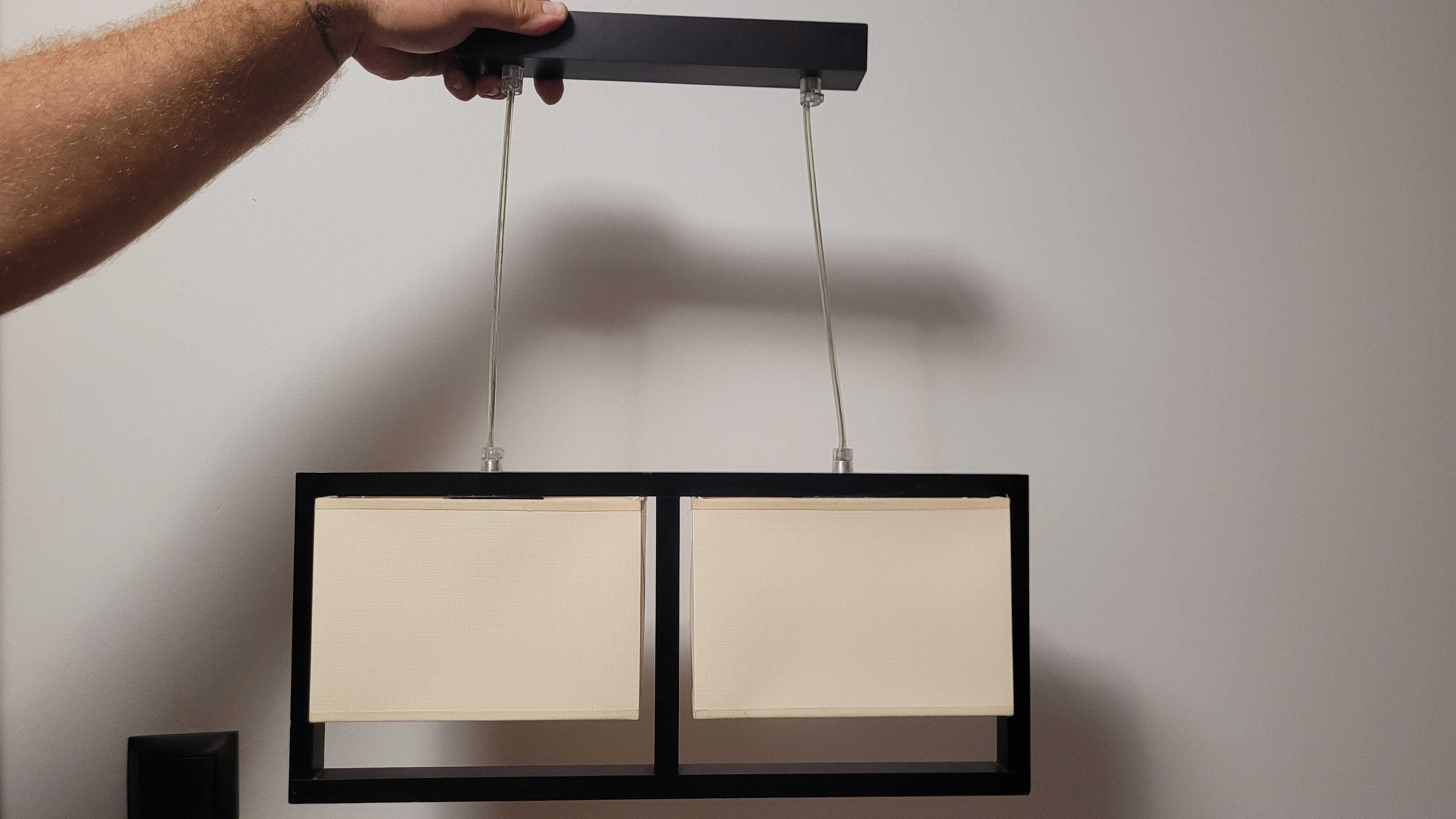 Lampa wisząca kremowa