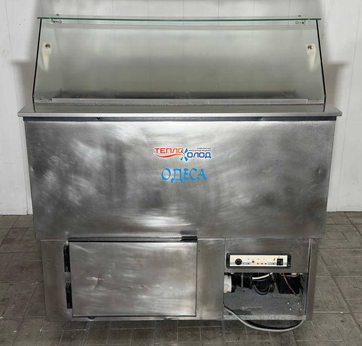 Вітрина-морозилка "Bravo" 1.2 м нержавійка для вагового морозива б/у